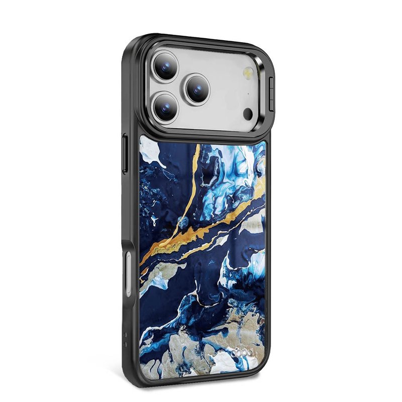 apbs iPhone 全系列 軍規防摔合金框隱形立架手機殼-炫彩雲母石 - 手機殼/手機套 - 其他材質 多色