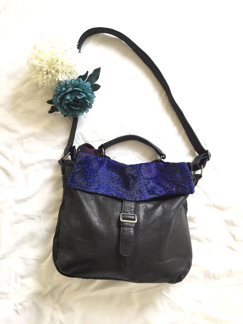 Enigma-BP Korean horsehair matching cross-body bag - Messenger Bags & Sling Bags - Genuine Leather Multicolor