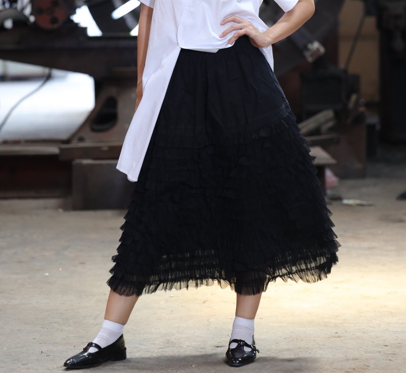 Black Skirt_Deckmethailand - Skirts - Cotton & Hemp 