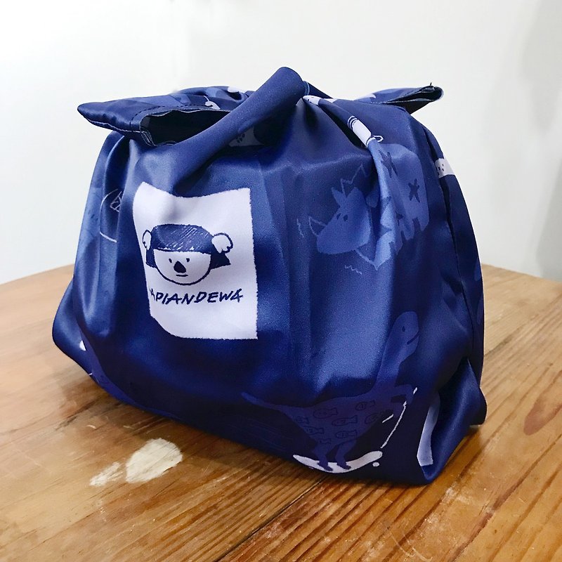 恐龍 x 食物 可收納式購物袋 - 手袋/手提袋 - 塑膠 藍色