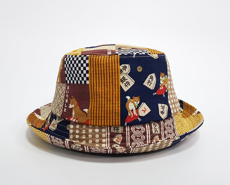 [HiGh MaLi] Classic Fisherman Hat-Japanese Retro Old Shiba Inu/Brown#文青# shade#Gift - Hats & Caps - Cotton & Hemp Brown