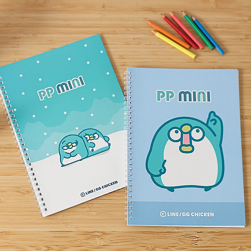 PP mini 小小企鵝| 線圈筆記本 - 筆記本/手帳 - 紙 藍色