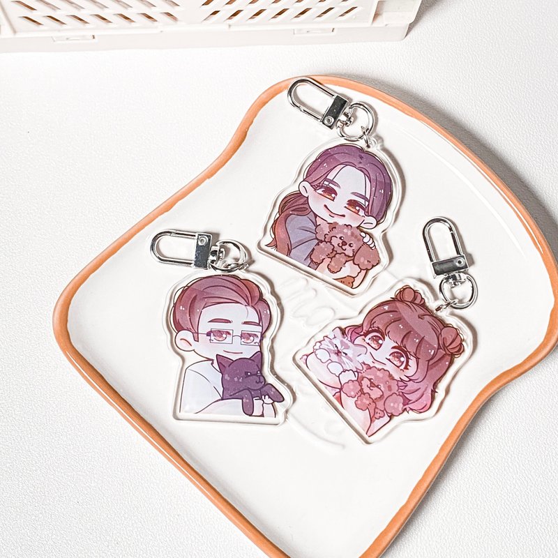 Q-version face-painting Acrylic pendant (including character painting fees) | uu - ภาพวาดบุคคล - อะคริลิค หลากหลายสี