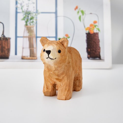 Kiguma Carved Wooden Brown Bear - Shop Mokuomo Items for Kiguma Carved Wooden Brown Bear - Shop Mokuomo Items for
