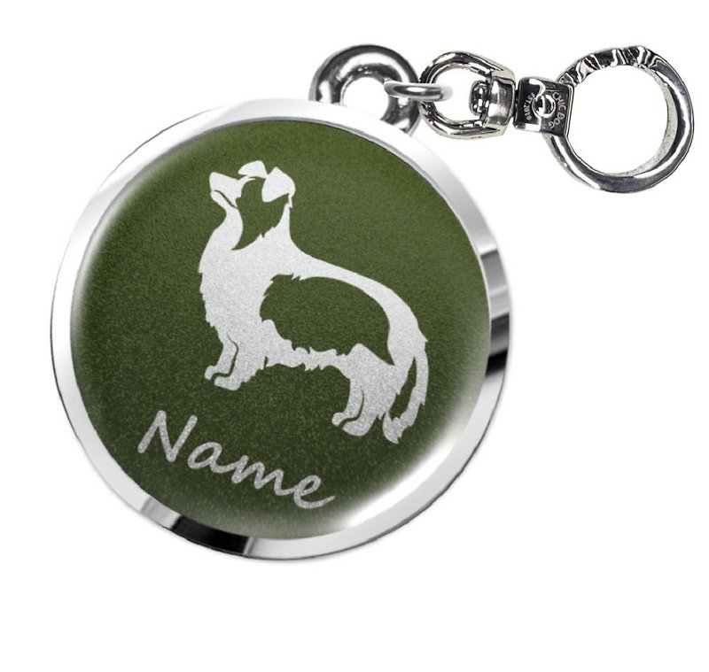 Silhouette style-movable buckle name tag (2.5 / 3 /4 CM) - Collars & Leashes - Other Metals Multicolor