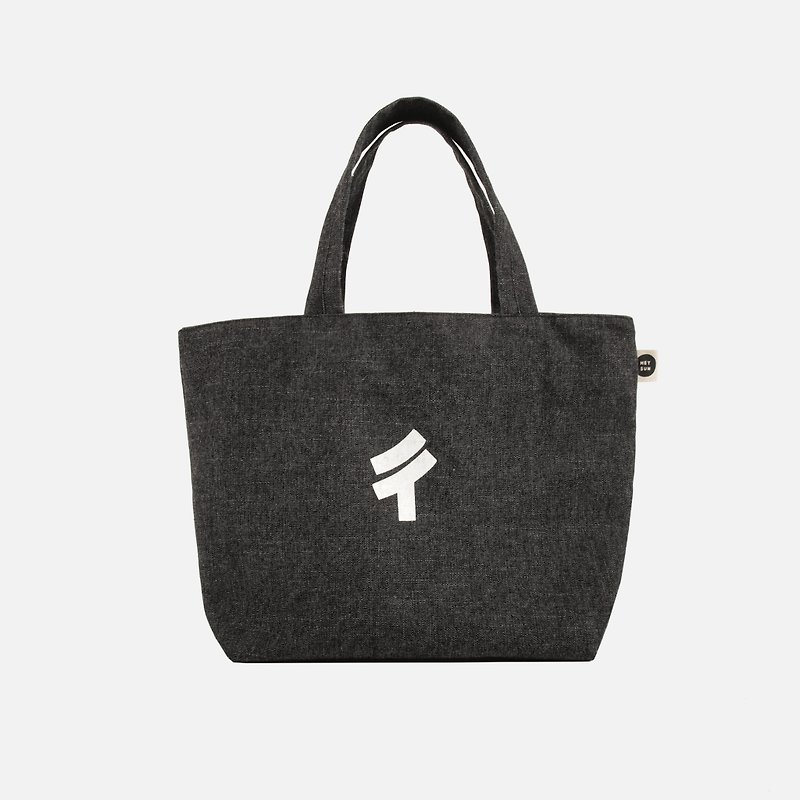[ㄔㄏ包] A food and drink bag / handbag / side backpack - black soy milk - กระเป๋าแมสเซนเจอร์ - ผ้าฝ้าย/ผ้าลินิน สีดำ
