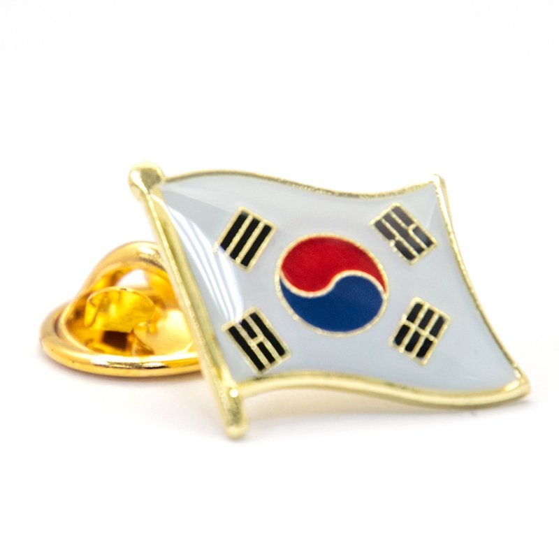 韓国韓国ブローチバッジ旗ブローチメタルジュエリー旗ブローチメタル胸バッジ旗 - ブローチ - その他の素材 多色