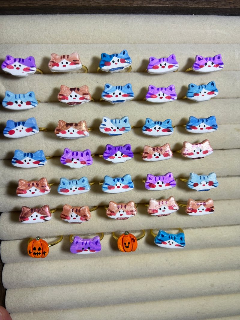 盲盒手作戒指 | 髮夾一字夾 | 手作飾品可調式戒指聖誕新年萬聖節 - 戒指 - 其他材質 