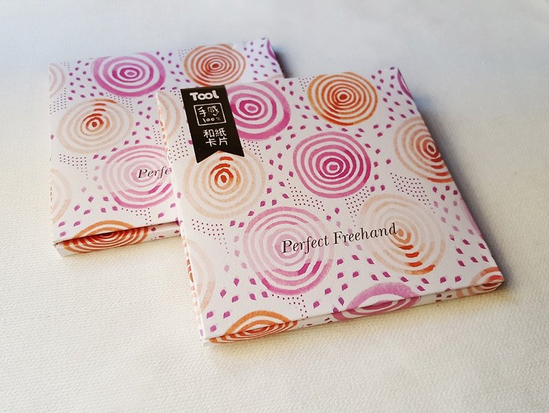 【Pinkoi Selected】Japanese Paper Card Set - Ripple Red / 47130779 - Cards & Postcards - Paper 