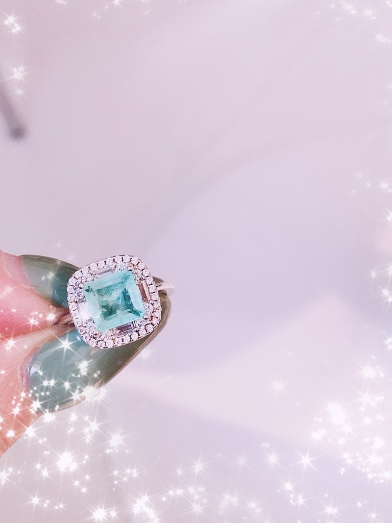 Paraiba tourmaline碧璽之王 - 戒指 - 純銀 多色