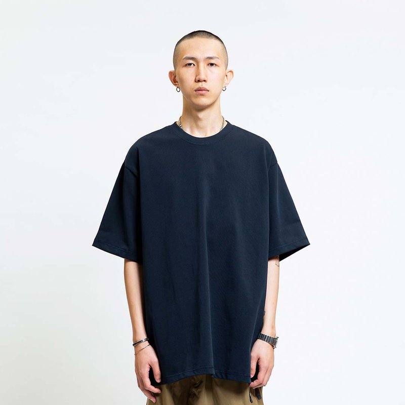 #360G CLASSIC LONG TEE #360G經典美(長)版T恤 - 男 T 恤 - 棉．麻 藍色