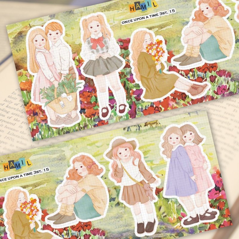 once upon a time 3 ver15 (hamil) Vintage Girl Lady Character Sticker - 貼紙 - 紙 多色