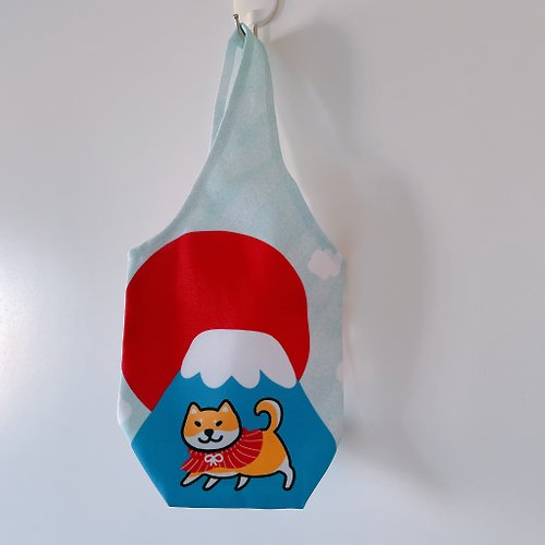 米利工作室 柴犬 富士山 飲料提袋 水壺袋 可放冰霸杯