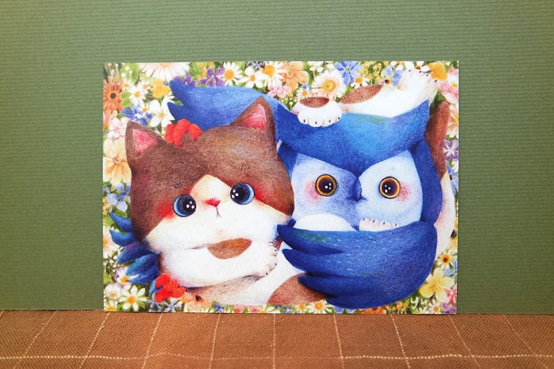 奶茶與藍莓(花園)明信片 - 卡片/明信片 - 紙 