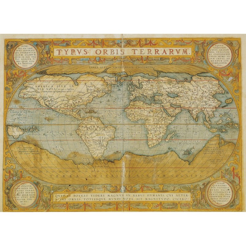 Italy IFI poster ancient world map - Wall Décor - Paper Multicolor