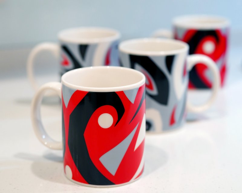 Ruisui Tianhe International Tourist Hotel Youshifu Earth Love Mark Pairing Cup - Mugs - Porcelain Red