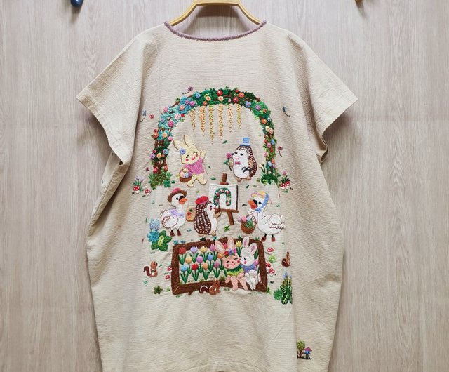 バンザイコシフリ クリスマス 手刺繍カーディガン - ジャケット/アウター