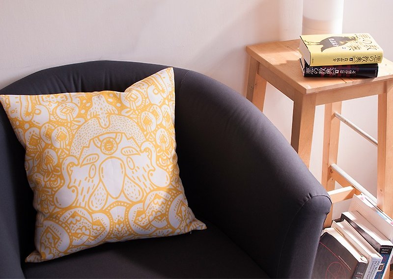 (Custom) Pillow sets Choi printing - หมอน - เส้นใยสังเคราะห์ สีเหลือง