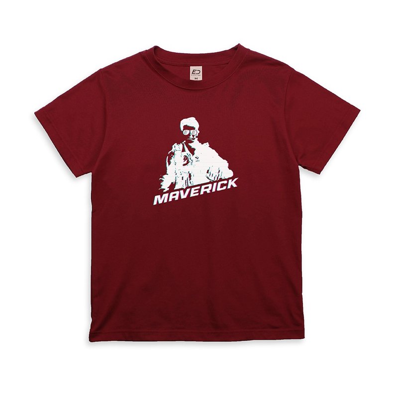 訂購-【捍衛戰士】Maverick 剪影  短T/男T恤/女上衣/T-Shirt - 男 T 恤 - 棉．麻 白色