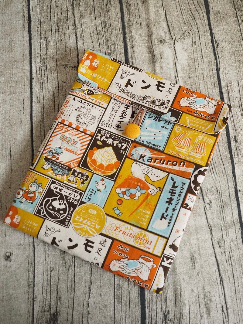 コットンリネンオレンジノスタルジックな日本のポスタースイッチタブレットケースの英国の生産者 - PCバッグ - コットン・麻 オレンジ