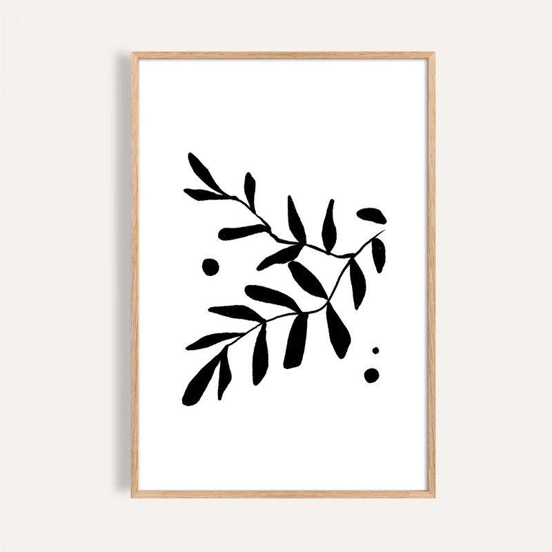 葉影之間 Shadows of Leaves / 現代抽象植物掛畫 / 藝術無框輸出 - 海報/掛畫/掛布 - 紙 