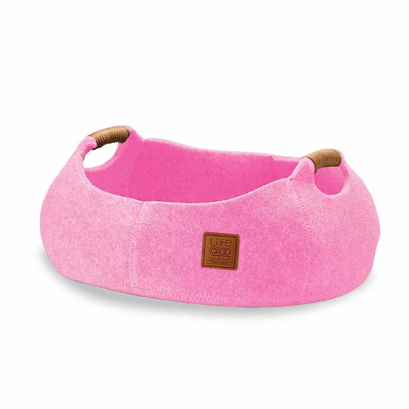 Lifeapp Cat Basket BASKET BOWL_Cherry Powder - ที่นอนสัตว์ - วัสดุอื่นๆ สึชมพู