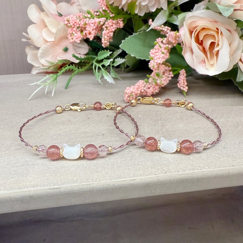 戀曜富心 柔光守護  愛與財兼得 鄰手作 - 手鍊/手環 - 水晶 紅色