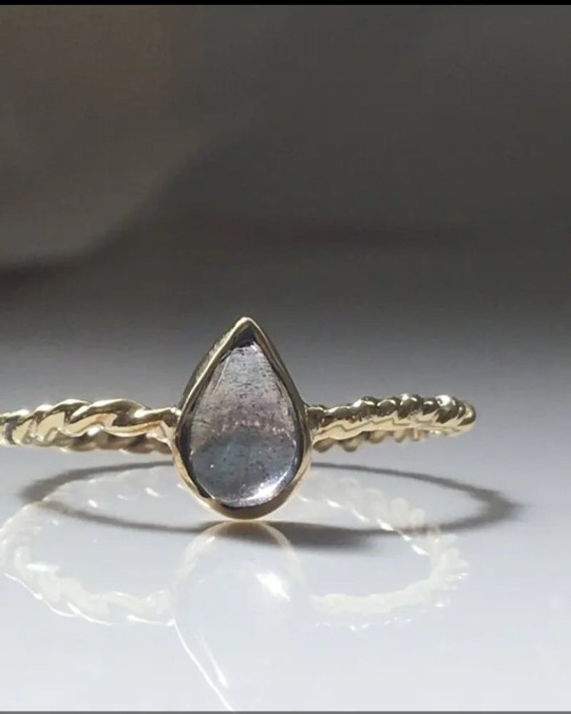 Brass ring "moon stone" - แหวนทั่วไป - โลหะ 