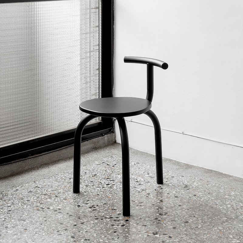 OGLE Chair | Powder coated steel chair | Black - เก้าอี้โซฟา - โลหะ 