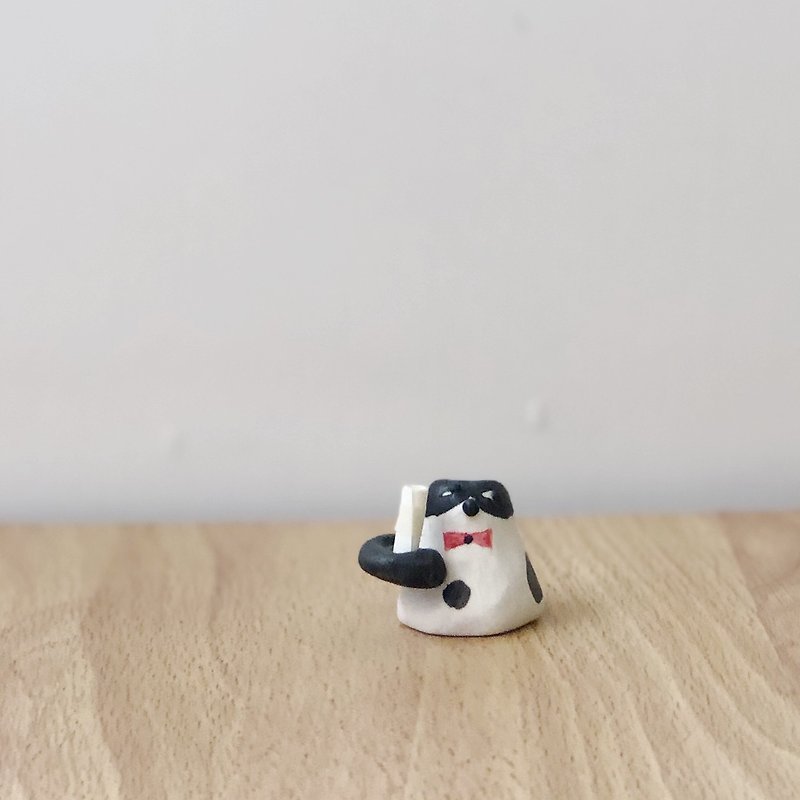 cat cat small porcelain doll incense holder - Stuffed Dolls & Figurines - Porcelain White