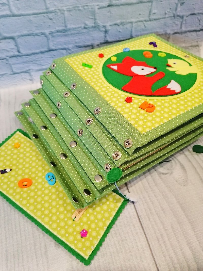 Counting from 1 -10,Educational book, Toddler busy book, Montessori activity toy - Kids' Toys - Other Materials Green