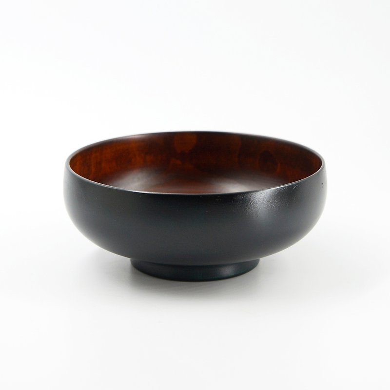 Natural Lacquerware - Shallow Bowl - Bowls - Wood Blue