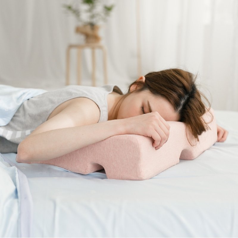 Sold out] MIT Organic Cotton Fox Sleeping Pillow - Twist Blue High Resilience PU Space Cotton Sleeping Pillow - หมอน - ผ้าฝ้าย/ผ้าลินิน สีน้ำเงิน