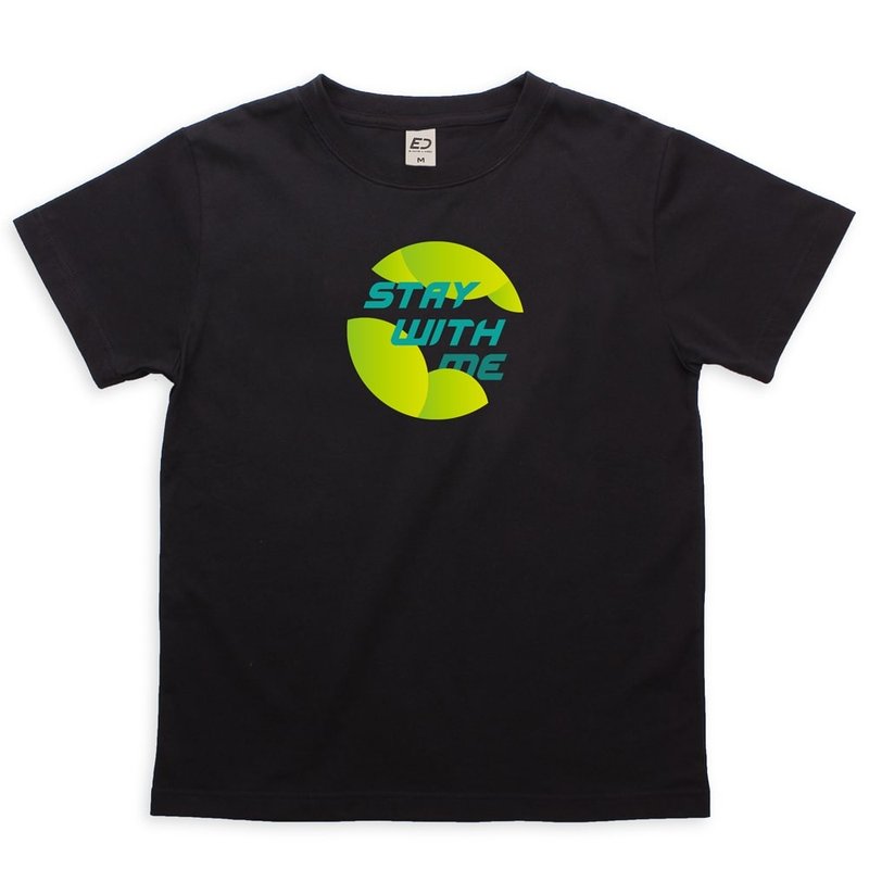 【每人心中都有一首歌】Stay with me 短T/男女T/T-Shirt - 女 T 恤 - 棉．麻 黑色