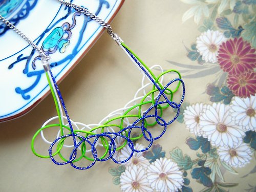 Just Knitting 訂製日系清新可愛冷色系兒童繩圈項鍊