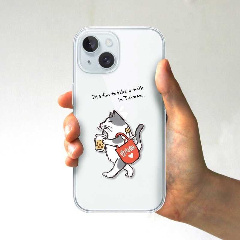 スマホケース　猫が台湾散歩　透明 - 手機殼/手機套 - 塑膠 透明