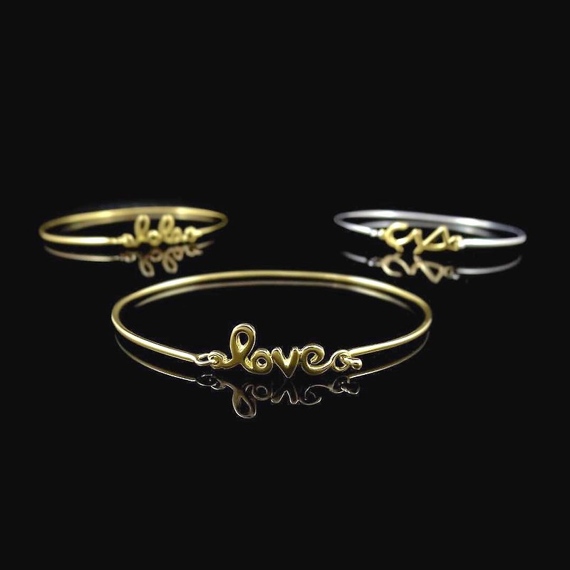 Frankness original | 18K pure gold texture bracelet | handicraft / gift / custom / custom / couple - สร้อยข้อมือ - โลหะ สีทอง
