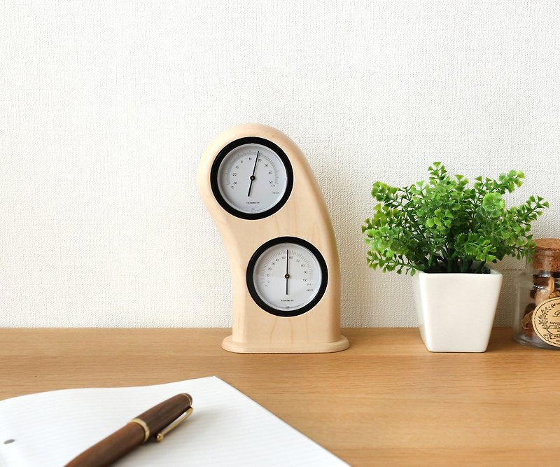 Asahikawa Craft Sasaki Industrial Arts Smile Thermo-Hygrometer - Other - Wood 
