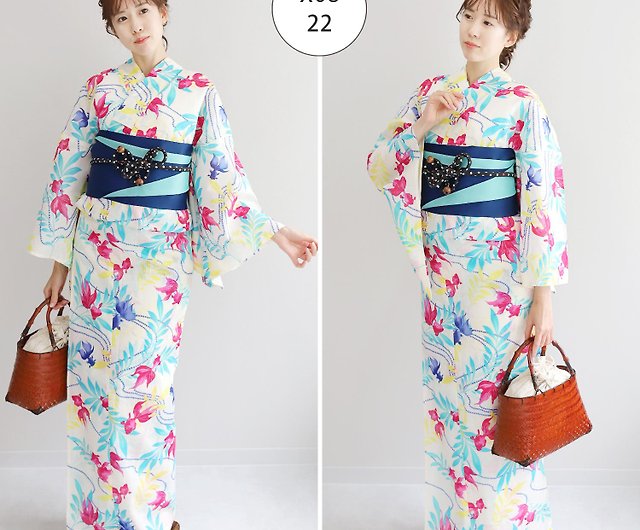 日本和服梭織浴衣女性浴衣腰封2件組F x08-22 yukata 設計館fuukakimono 其他- Pinkoi