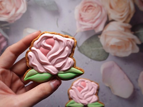 Cookie Queens 餅乾皇后 【母親節禮物】最特別的花/玫瑰花/村上隆風格花/糖霜餅乾