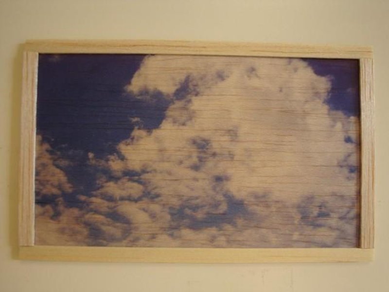 blue sky - ウォールデコ・壁紙 - 木製 ブルー