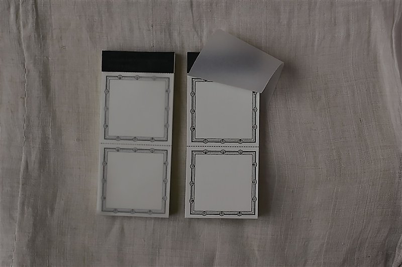 Classiky Letter Press Printing Label Book【56mm (20319-01)】 - กระดาษโน้ต - กระดาษ สีน้ำเงิน