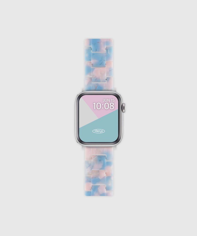 TIMEFLIK Formica Marble Apple Watch Strap - Pink Blue - Watchbands - Other Materials 