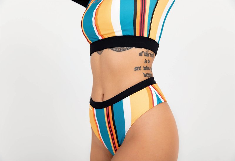 Candy Crush / high waist pants (spot) - Women's Swimwear - Polyester Multicolor