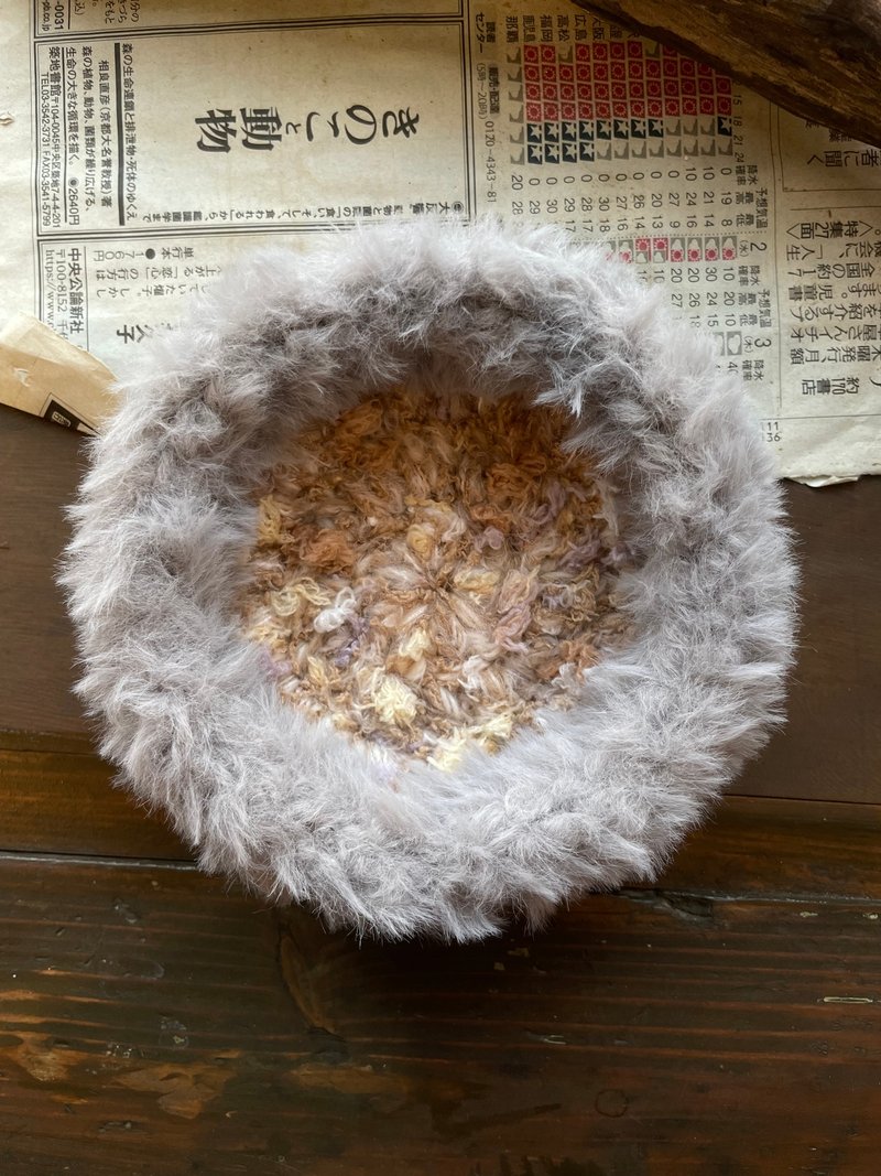 礦窩/置物籃-霜降2 - 擺飾/家飾品 - 羊毛 灰色