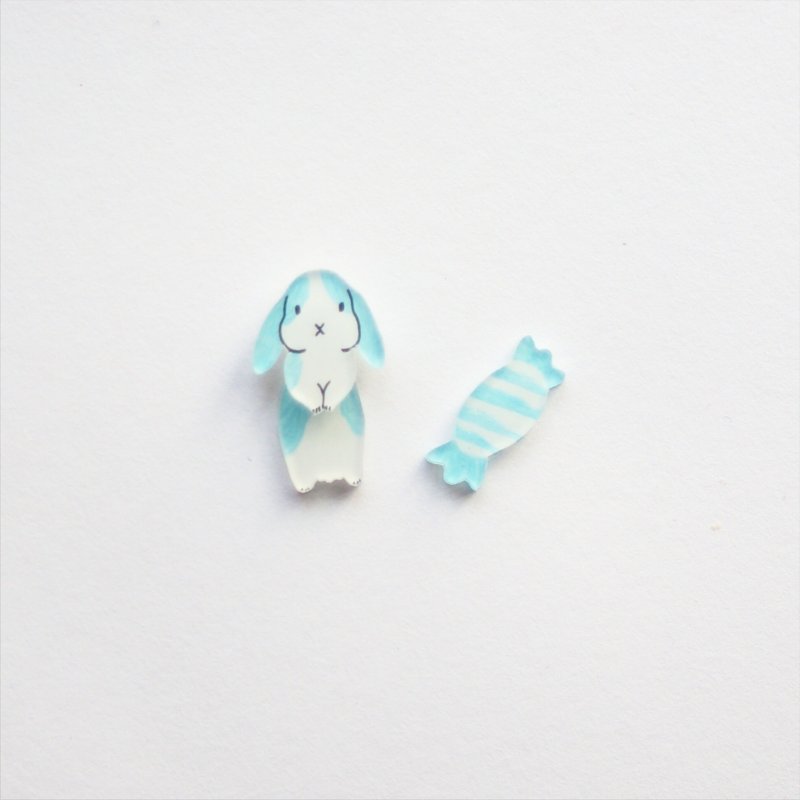 [Forest horn] azure lop King earrings / ear clip - Earrings & Clip-ons - Other Materials 