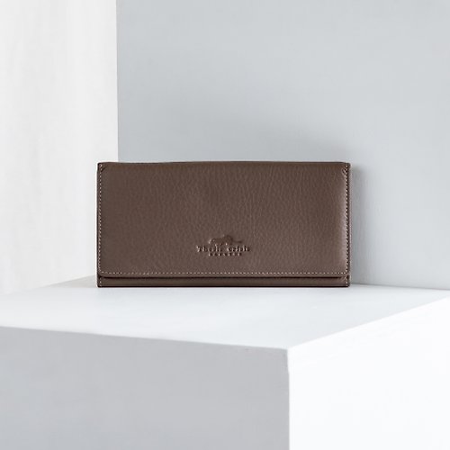 Thesis Crisis POPPY - WOMAN LONG LEATHER WALLET- TAUPE/BROWN