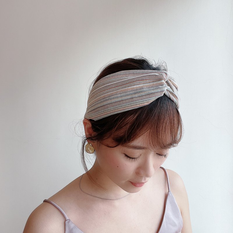 Saturn Elastic hairband - Headbands - Polyester Brown