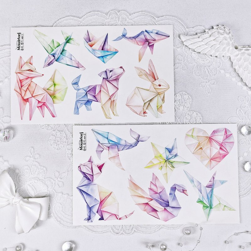 Origami paper sticker - 貼紙 - 紙 
