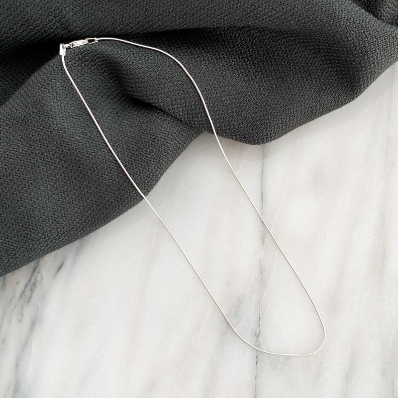 sv925 Snake chain necklace - 項鍊 - 其他金屬 銀色
